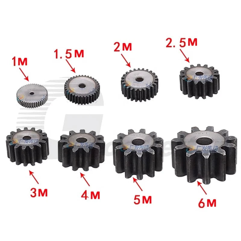 3/4/5 Mod 10T - 32T Spur Gear 45# Steel Pinion Gear Thickness 30mm 35mm 40mm