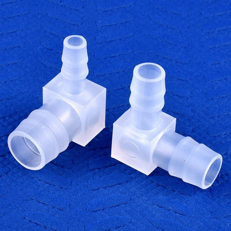 Plastic 90 Degree Elbow Barbed Hose Joiner Reducer Connector L-type Pipe Water