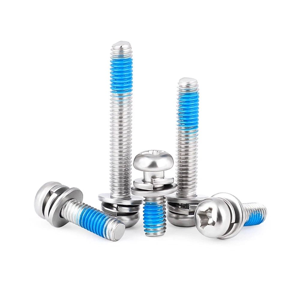 A2 Stainless Steel Phillips Pan Head Machine Screws with Flat & Spring Washers — M2 to M10 - HomeDIYer