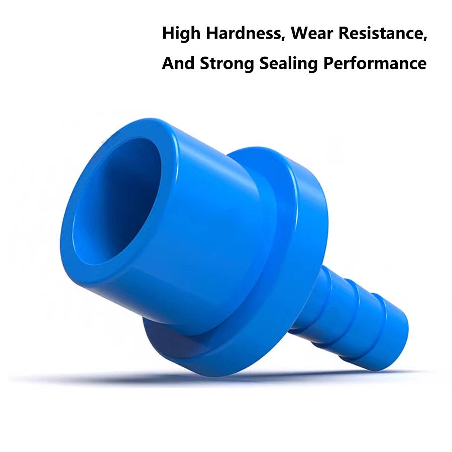 5mm to 63mm Hose Nozzle PVC Plastic Pipe Fittings Barb Connectors Sleeve Blue