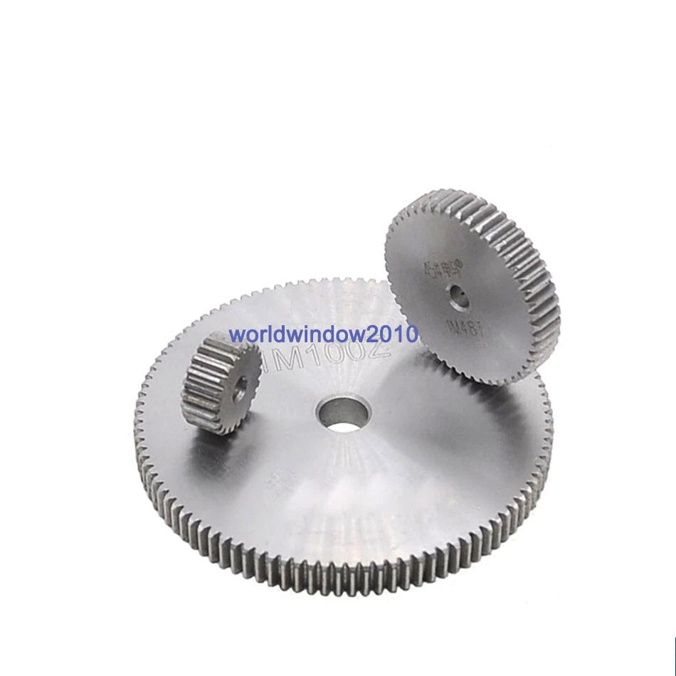 45# Steel Spur Gear 1M12T-1M100T Metal Mod 1 Pinion Gear 12-100 Tooth Moter Gear