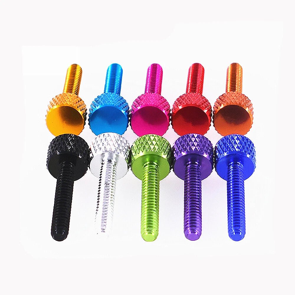 Aluminum Knurled Thumb Screws 6 - 32 × 20mm – Flat Head Set Screws in 10 Colors for DIY, Electronics & Panel Fastening - HomeDIYer