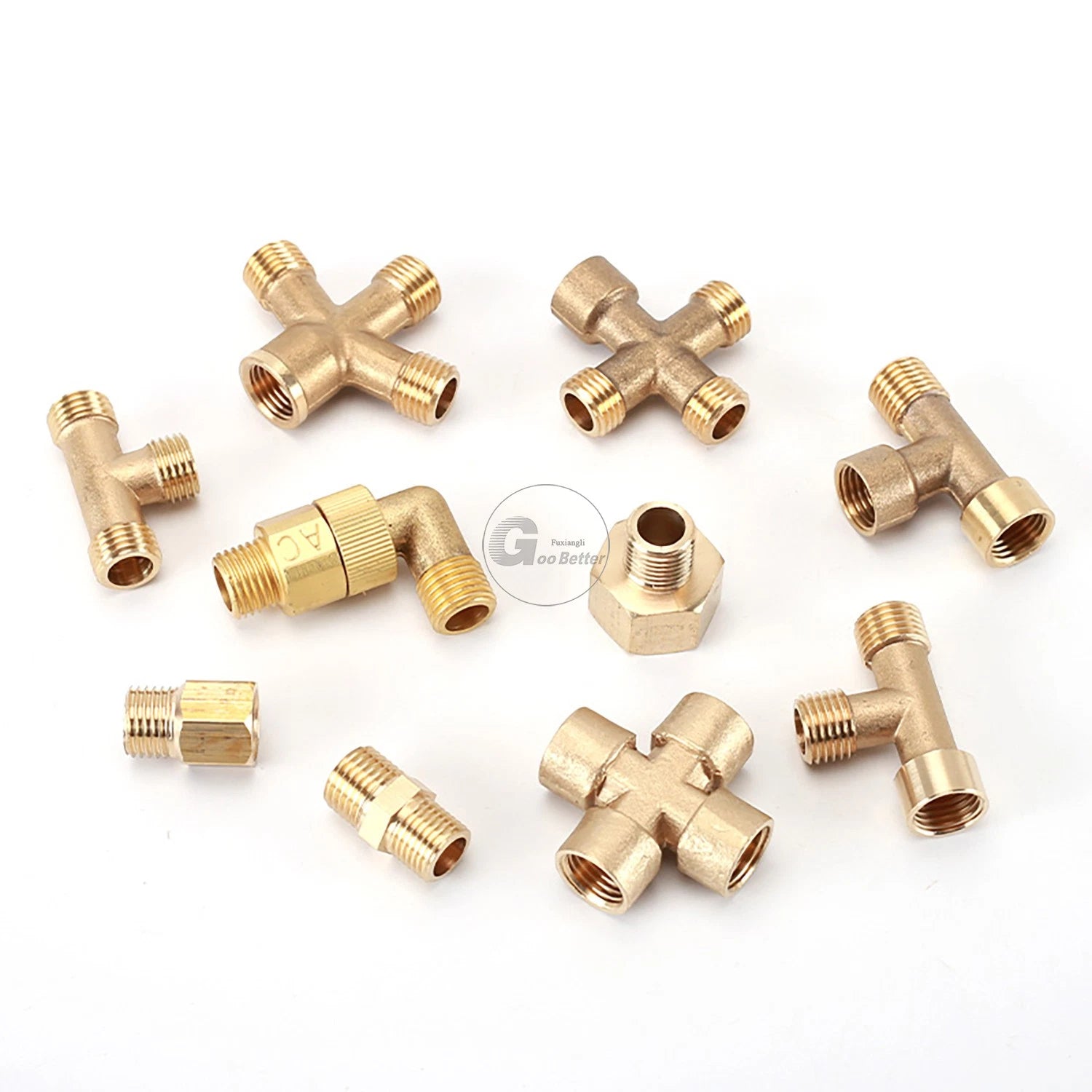 M14x1.5mm M22x1.5mm Brass Fittings — Elbow, Tee, Cross, Y-Piece & Adapter Sprayer Joints