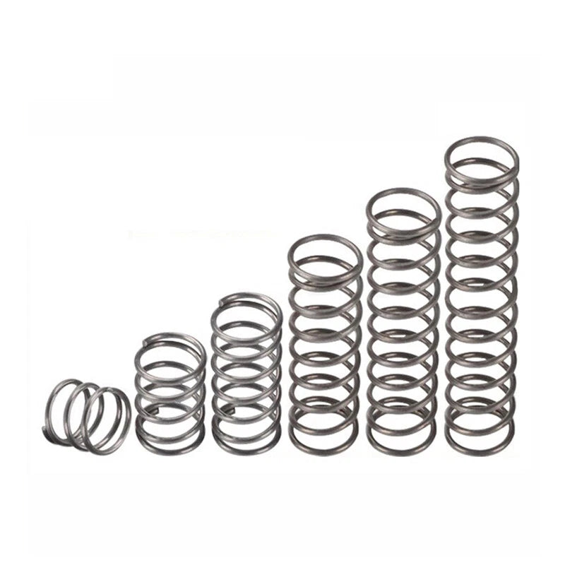 10Pcs Spring Steel Compression Pressure Springs 1.5mm Wire Diameter OD 13mm-30mm