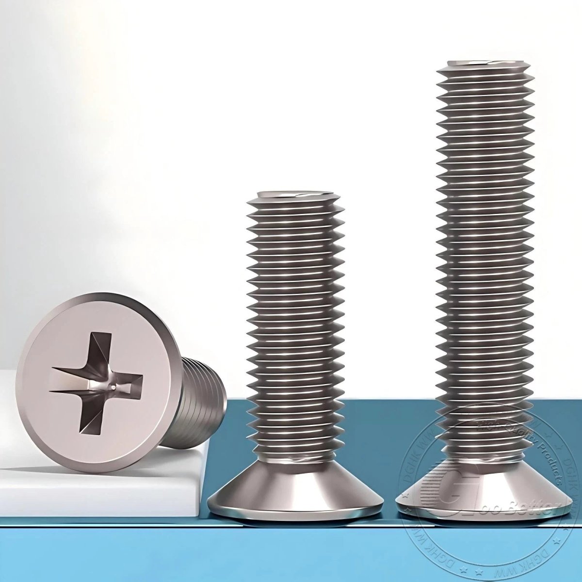 Titanium Phillips Flat Head Machine Screws — GR2 Countersunk, M2 to M8 - HomeDIYer
