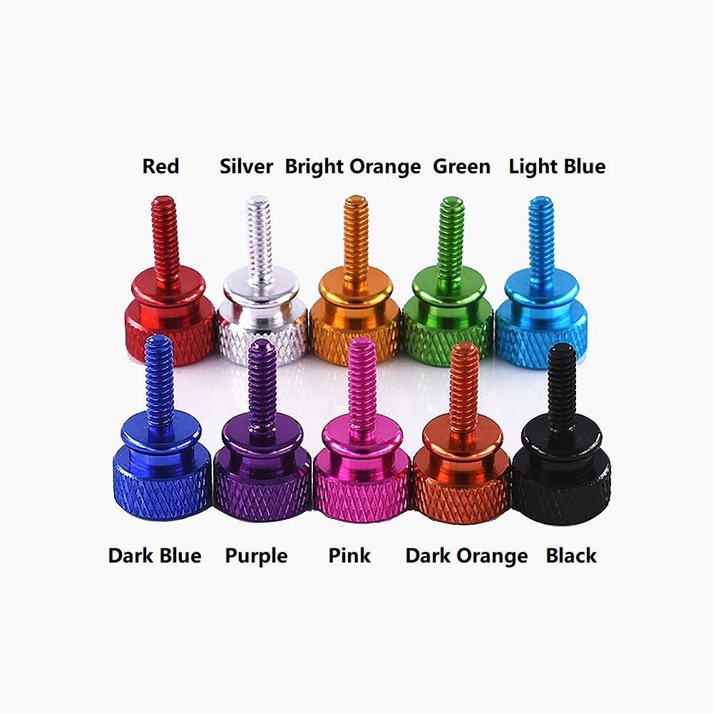 M5 x 12mm Color Anodized Knurled Thumb Screws – Aluminium Alloy Hand Grip Bolts, 100 Pieces - HomeDIYer