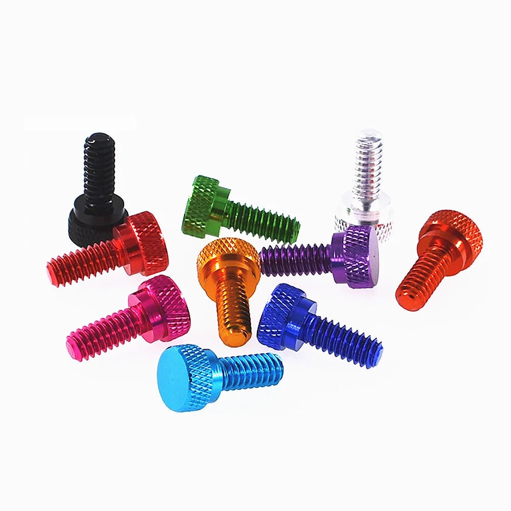 UNC 1/4 - 20 Aluminum Knurled Flat Thumb Screws 5/8" (16mm) – Low - Profile Hand Grip Bolts - HomeDIYer