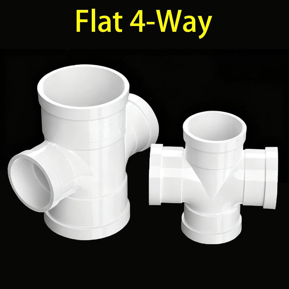 PVC 4-Way Cross Equal Reducer Drainage Pipe Connectors Tube Fittings Adapters