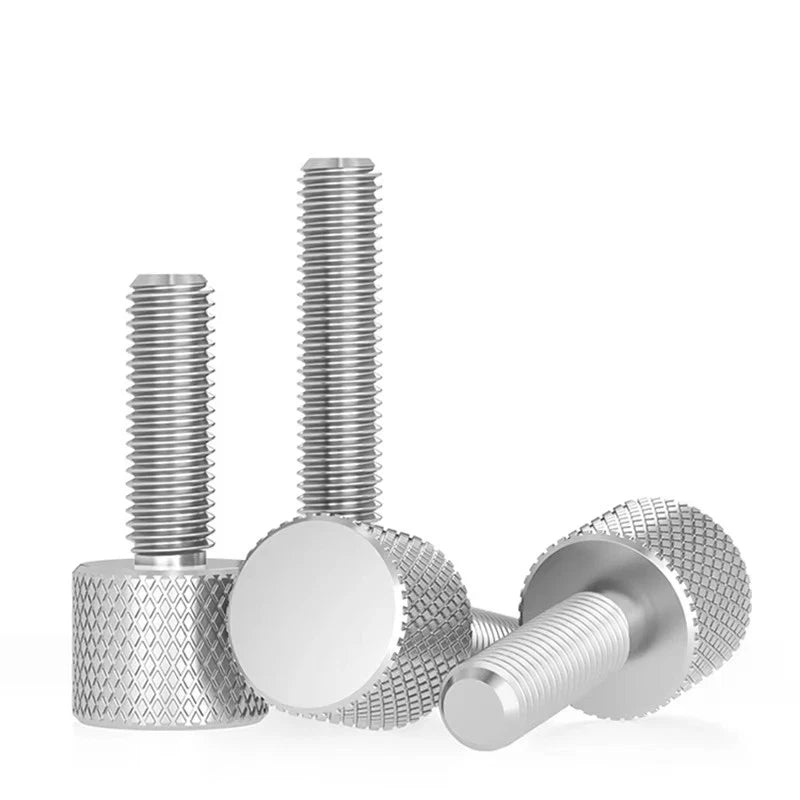 Knurled Thumb Screws A2 Stainless Steel — Flat Head Thumbscrew Bolts M2 M2.5 M3 M4 M5 M6 M8