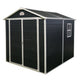 6x8ft Resin Outdoor Storage Shed Kit-Perfect to Store Patio Furniture,Black