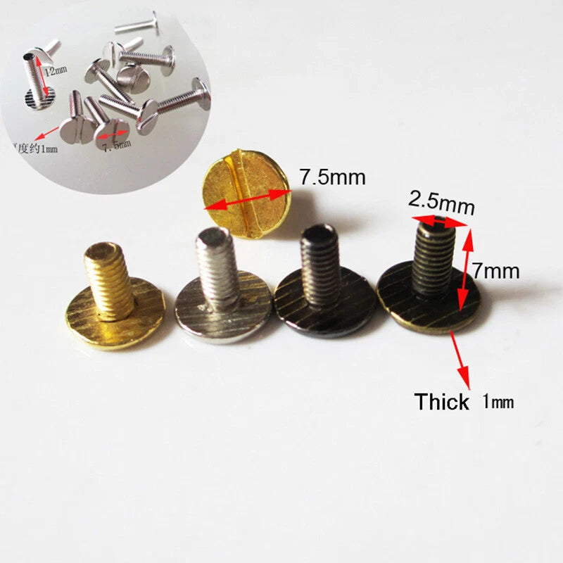 Rivets Base Buckle Iron Screws Leather Craft Grommets DIY Decorative 4/7/9/12mm