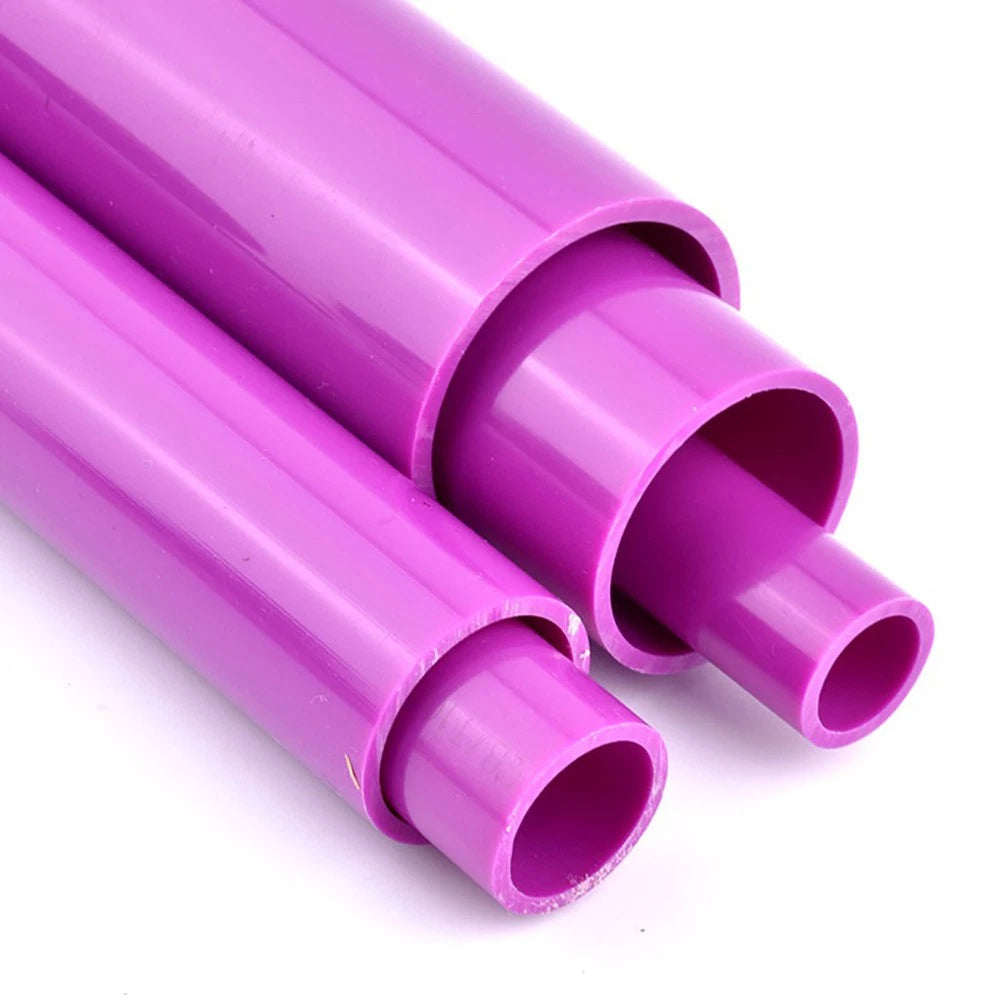 Purple PVC Pipe Round Tube – Solvent Weld Rigid Tubing 500mm Long | 20–50mm
