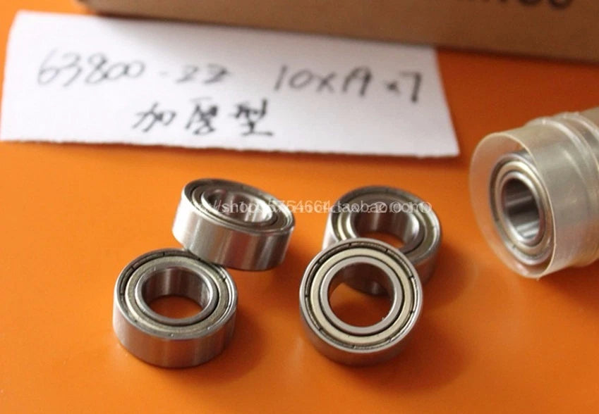 10PCS Miniature deep groove ball bearings 63800-ZZ 63800Z size10 * 19*7