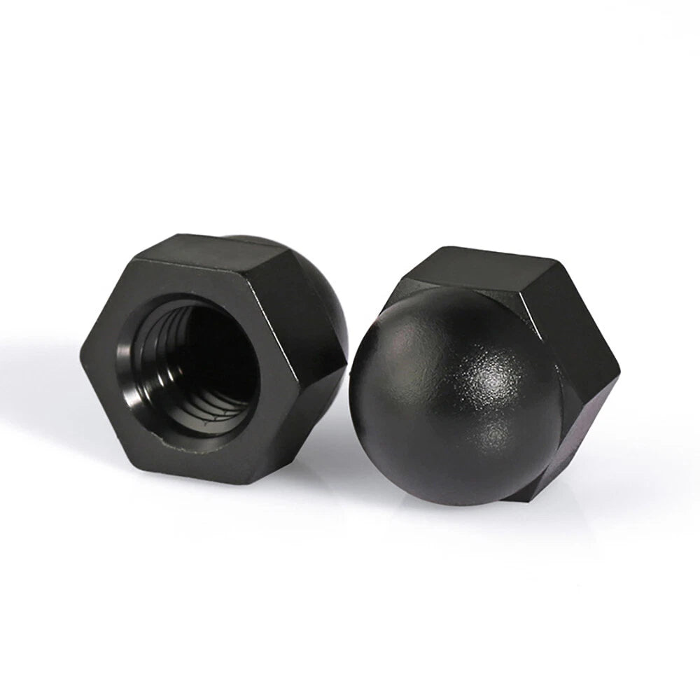 Nylon Plastic Screw Caps-Hex Nut Cover Protective Cap Set for Bolts Black/White