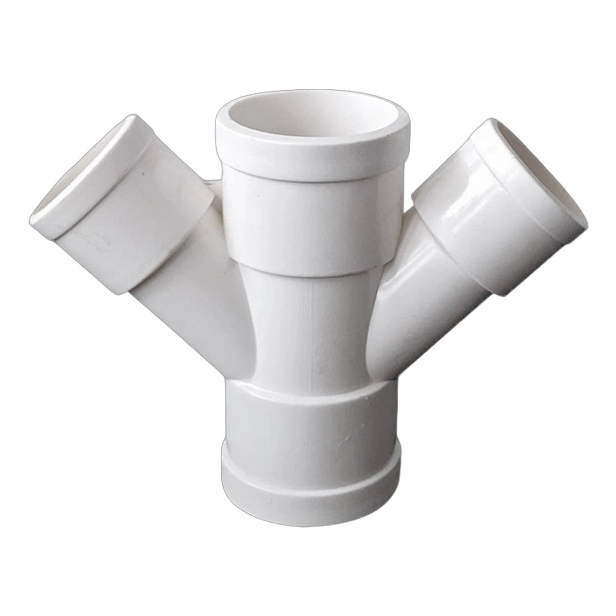 PVC 4-Way Oblique Equal Reducer Drainage Pipe Connectors Tube Fittings Adapters