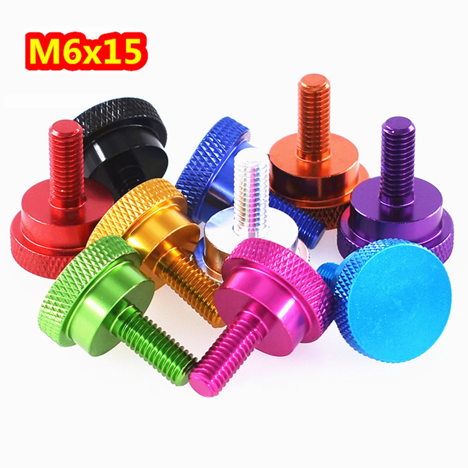 M5 M6 Knurled Thumb Screws Aluminum Alloy Round high Step Hand Grip Knob Bolts