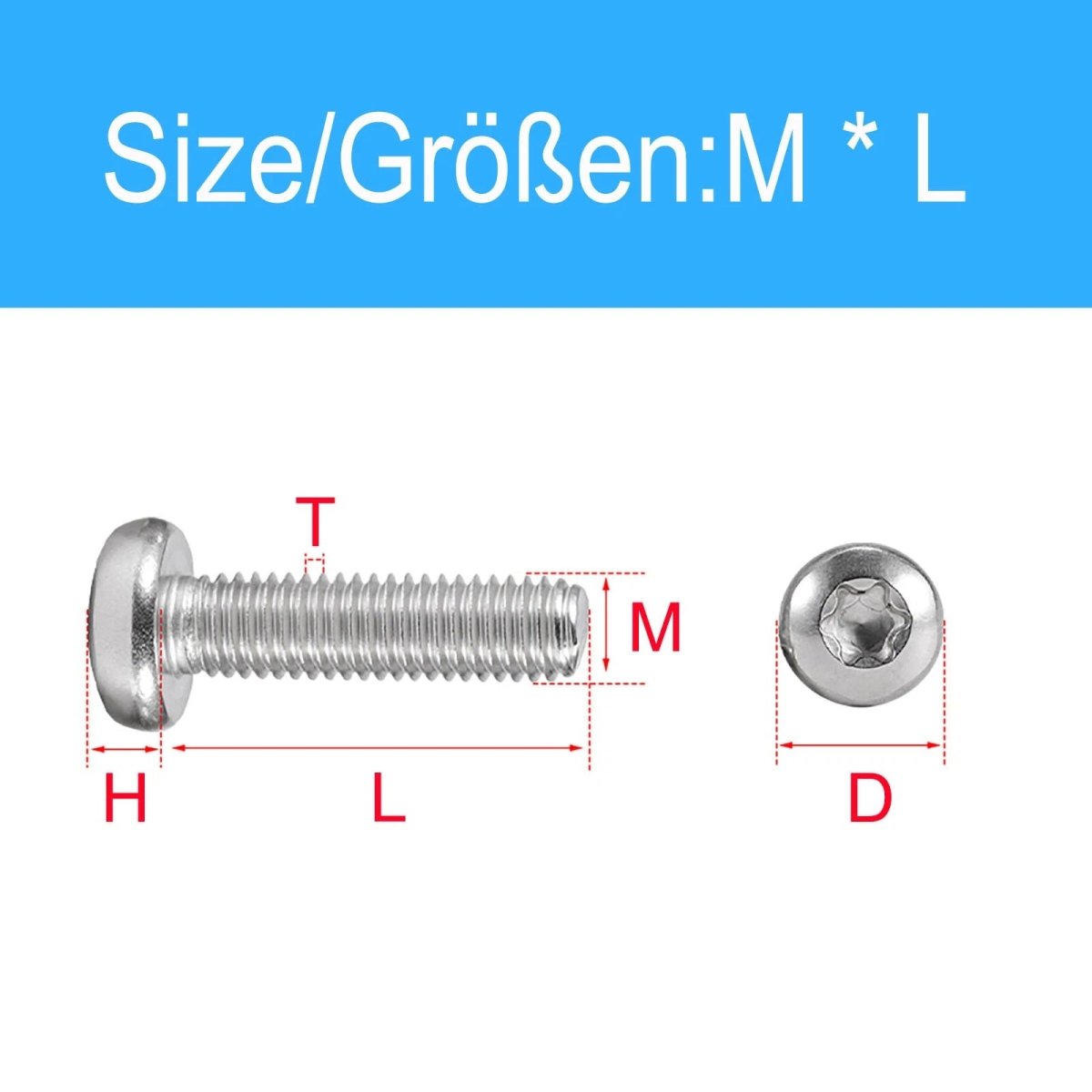 A2 Stainless Steel Torx Pan Head Machine Screws | M1.4 to M10 Six - Lobe Drive - HomeDIYer