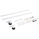 Sliding Barn Door Hardware Kit for 2 Doors | White | 220 lbs Capacity
