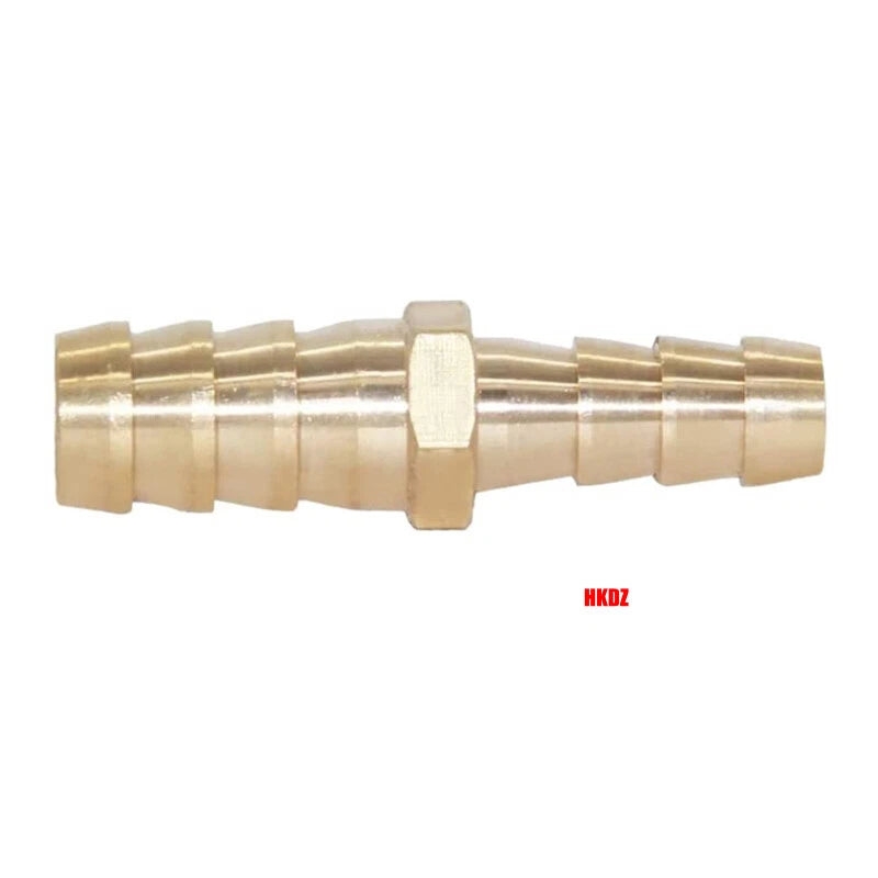Brass Barbed Hosetail Straight Connector — Air Water Fuel Gas Hose Joiner