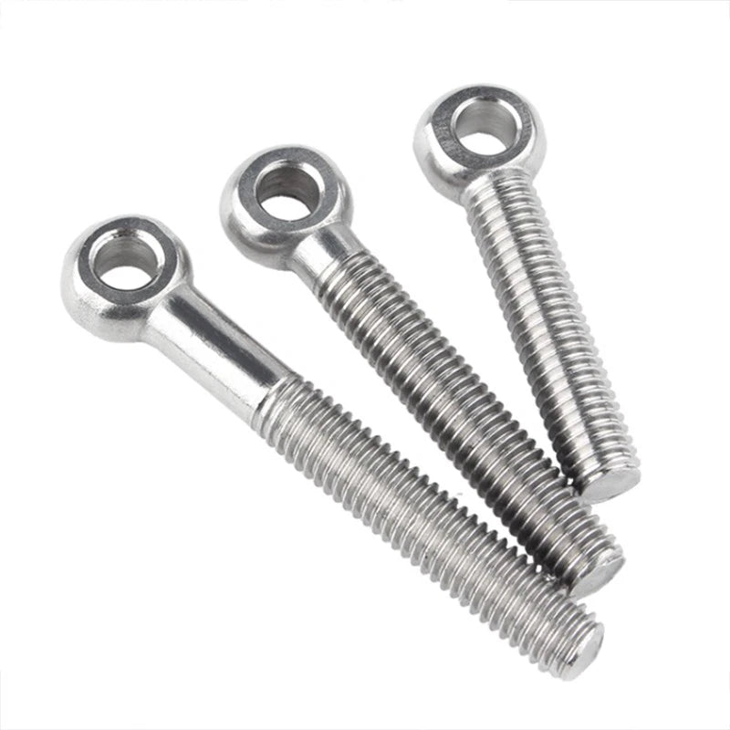 M6 Eye Bolts 304 Stainless Steel – Threaded Ring Hanging Screws for Catenary Wire & Rigging - HomeDIYer