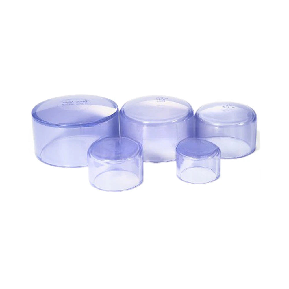 PVC Clear Pipe End Cap φ20mm~φ90mm Water Pipe Plug Cover Supply Pipe Fittings