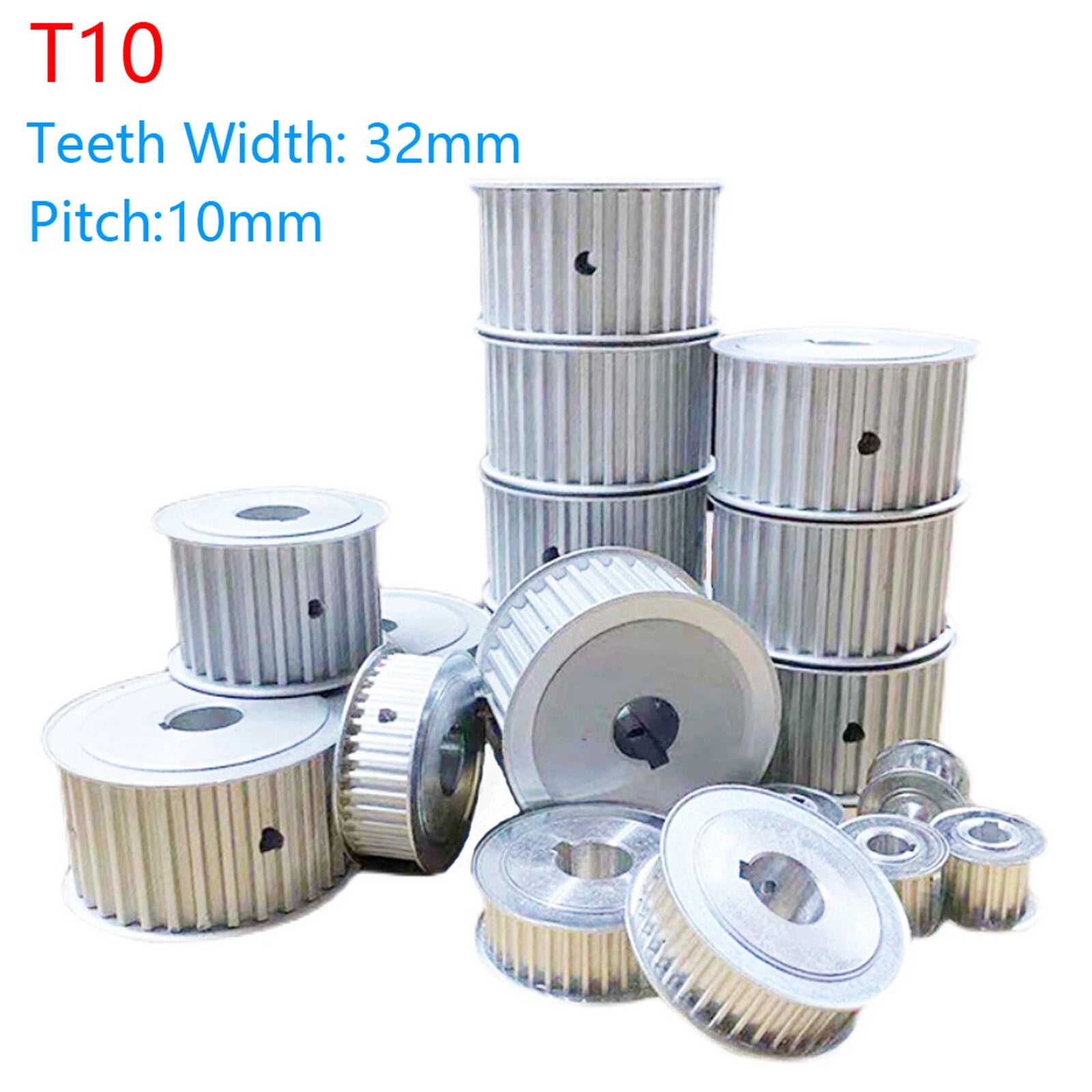 T10 12-40T Timing Belt Pulley CNC Drive Pitch 10mm AF-type With Keyway Wide 32mm