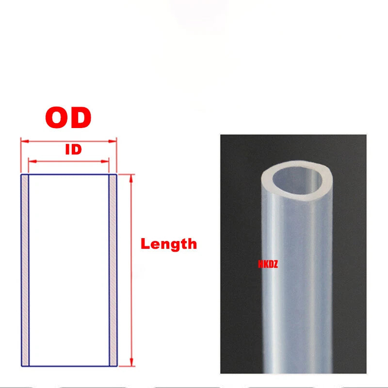 Clear Silicone Tubing Food Grade – Flexible Rubber Hose for Water Pump & DIY Plumbing (OD 10–44mm)
