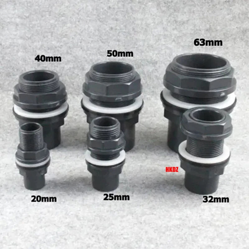 U-PVC Fish Water Tank Inlet Outlet Water Pipe Fittings Joint ID Thread Connector