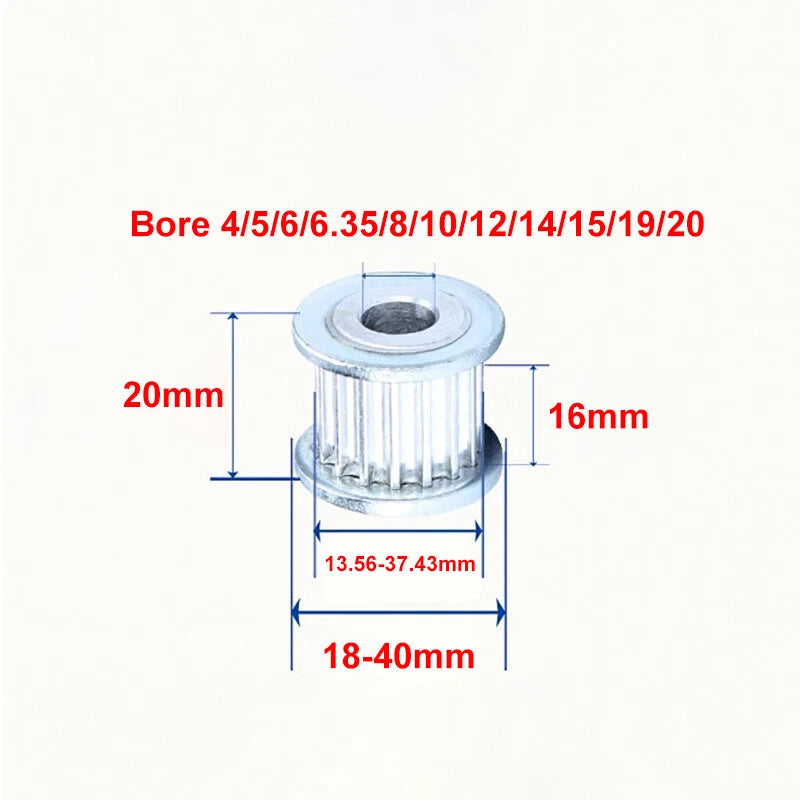 HTD3M Timing Pulley 15-38 Teeth Synchronous Wheel 15mm Belt Width 4mm-25mm Bore