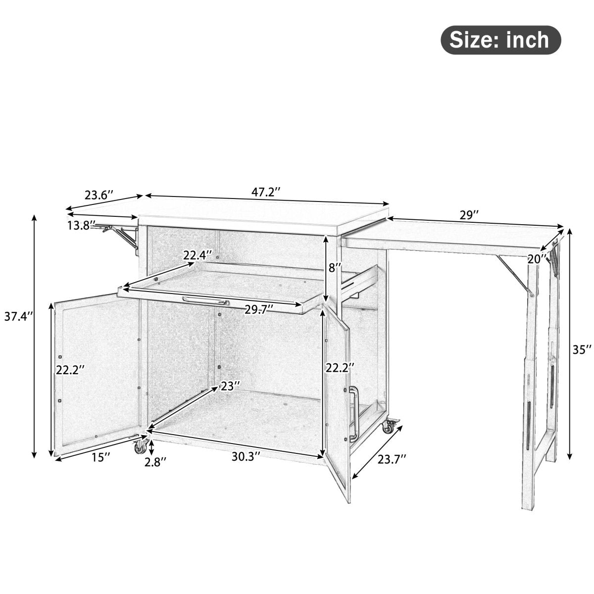 Versatile Outdoor Cabinet with Folding Work Surfaces & Lockable Wheels - HomeDIYer