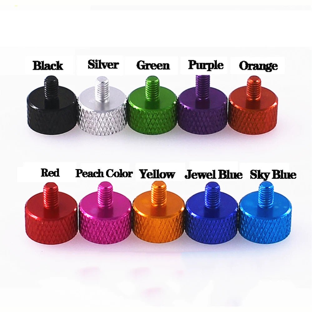 M3.5 Aluminum Alloy Knurled Thumb Screws – Hand Grip Knob Bolts for PC Computer Case (4.5‑25mm) - HomeDIYer