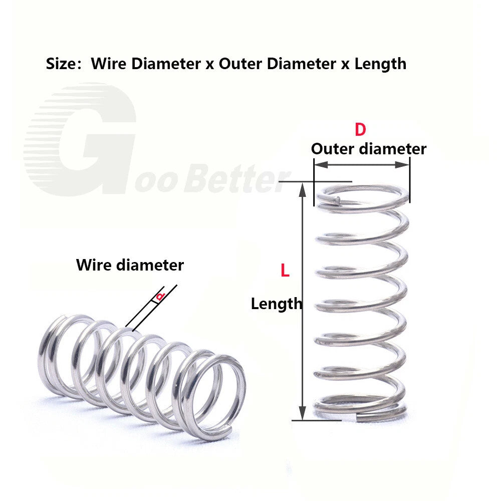 0.7mm Wire Dia 5-11mm Diamete L= 60-100mm Small Springs Compression Spring Steel