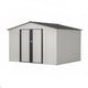 10x8FT Outdoor Metal Storage Shed with Lockable Doors & Ventilation, All-Weather, for Garden, Backyard & Lawn, Grey