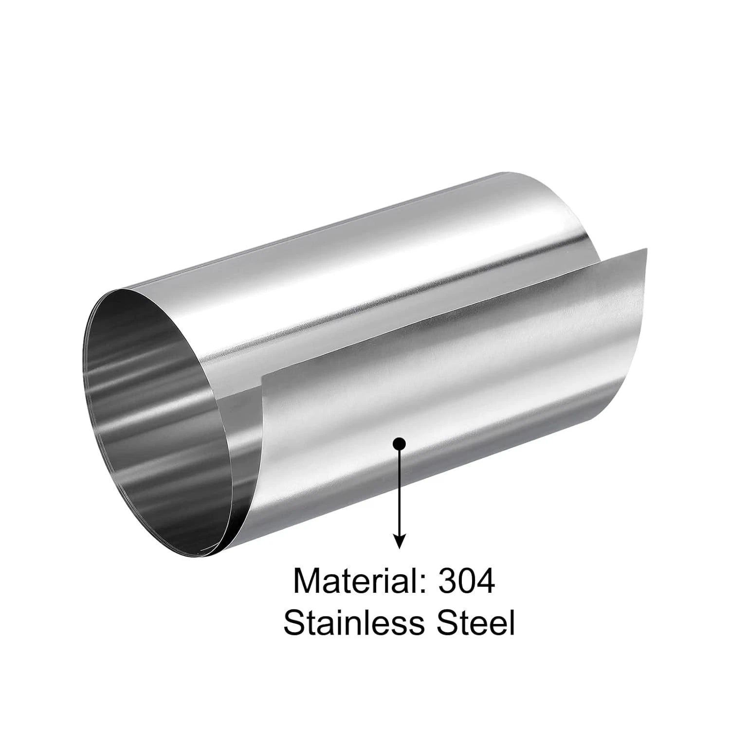 304 Stainless Steel Band Metal Foil Flake Thin Steel Plate Thickness 0.015mm-1mm