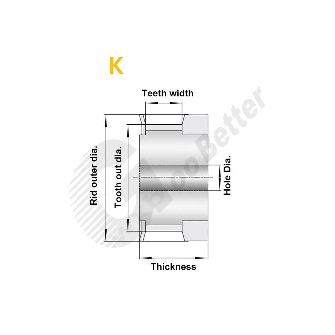 Timing Pulley Bore=4mm 5mm~15mm GT2 Pulley Aluminum 14~30 Teeth for 6 mm Belt