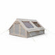 9.8x13ft Inflatable Glamping Tent 7-8 Person 4-Season 300D Oxford Hand Pump Chimney Window Beige