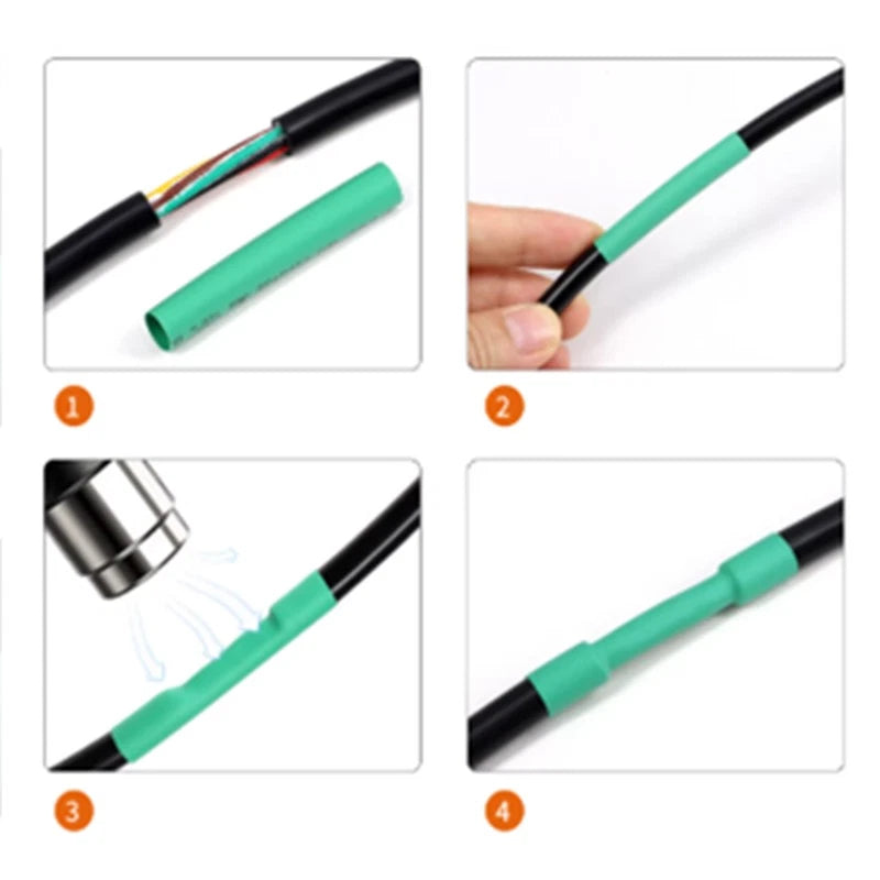 Green Heat Shrink Tubing 2:1 Ratio | 0.6mm–80mm | Electrical Cable Sleeving