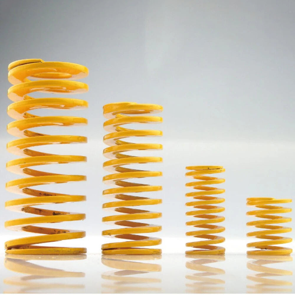 Yellow Lightest Load Die Mold Springs Compression Spring OD 16mm Length 25-300mm