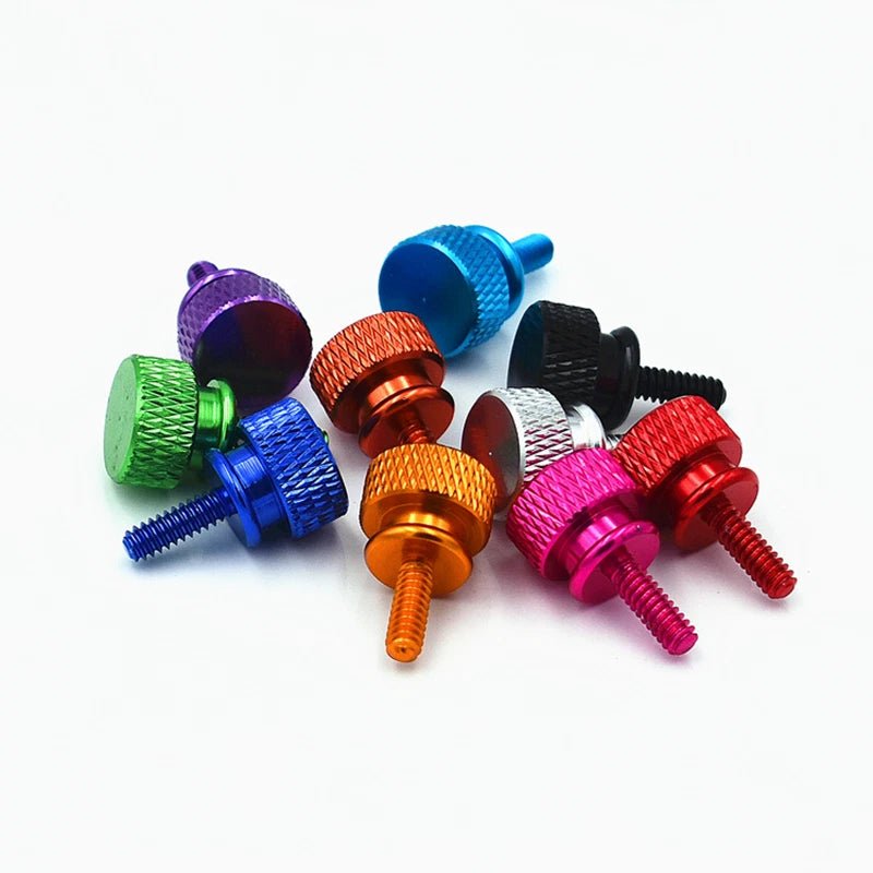 6 - 32 UNC Flat Head Knurled Thumb Screws – Aluminum Alloy, 10mm / 20mm Lengths - HomeDIYer
