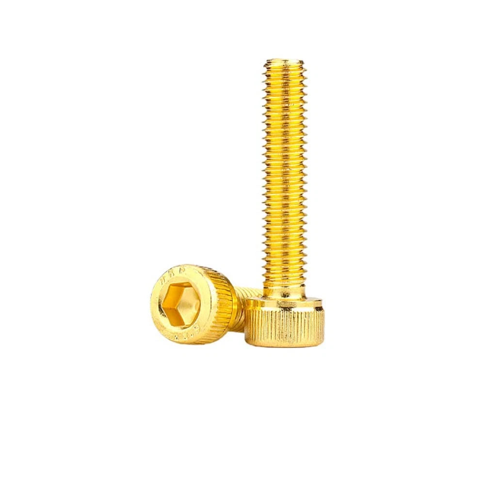 Titanium‑Coated Socket Head Cap Screws – Carbon Steel, M2 to M5, Fully Threaded