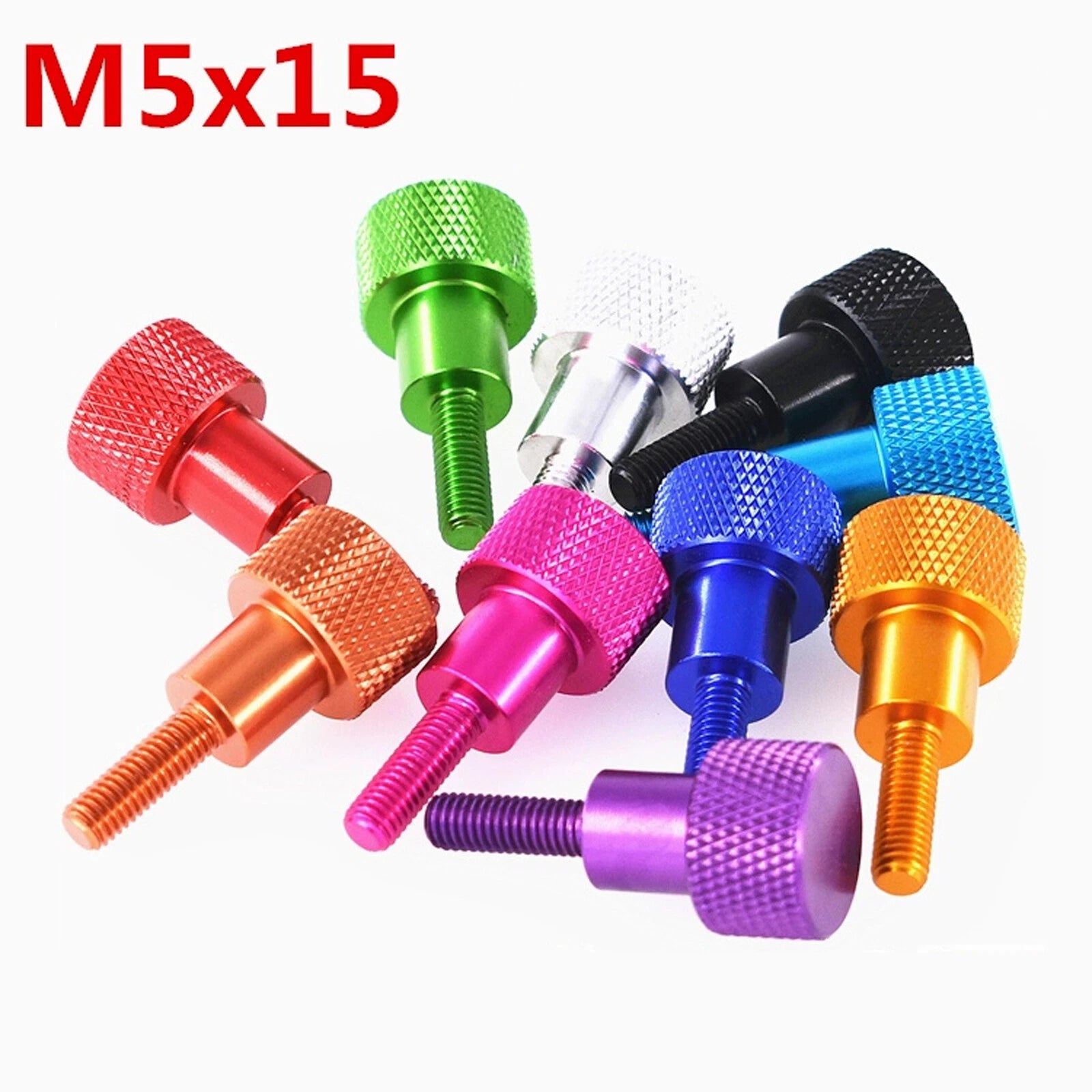 M5 M6 Knurled Thumb Screws Aluminum Alloy Round high Step Hand Grip Knob Bolts