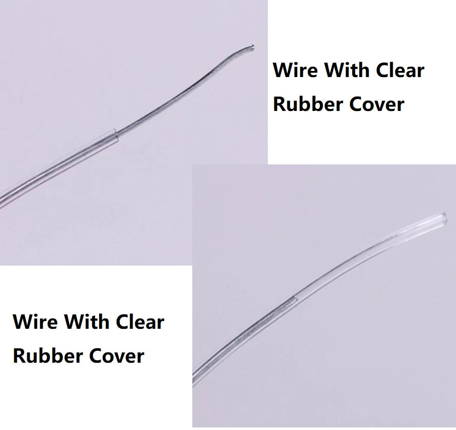Metal Wire With Clear Rubber Cover Craft Florist Wire Modelling Bendy 1-2.5mm