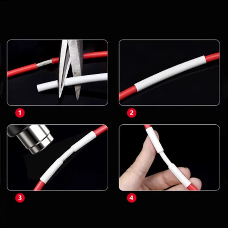 White Heat Shrink Tubing 2:1 Ratio | 0.8mm–80mm | Electrical Cable Sleeving