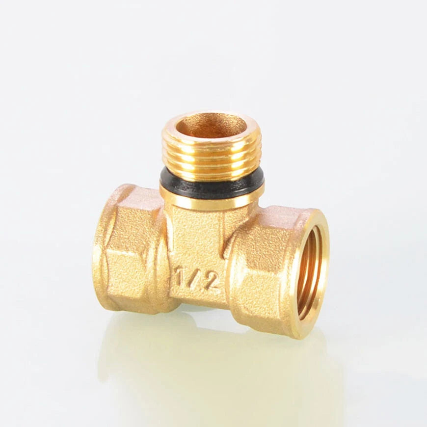 1/2" & 3/4" Brass Pipe Fittings – Straight, Elbow, Tee, Plug & Hex Nipple Connectors with Seal Washer