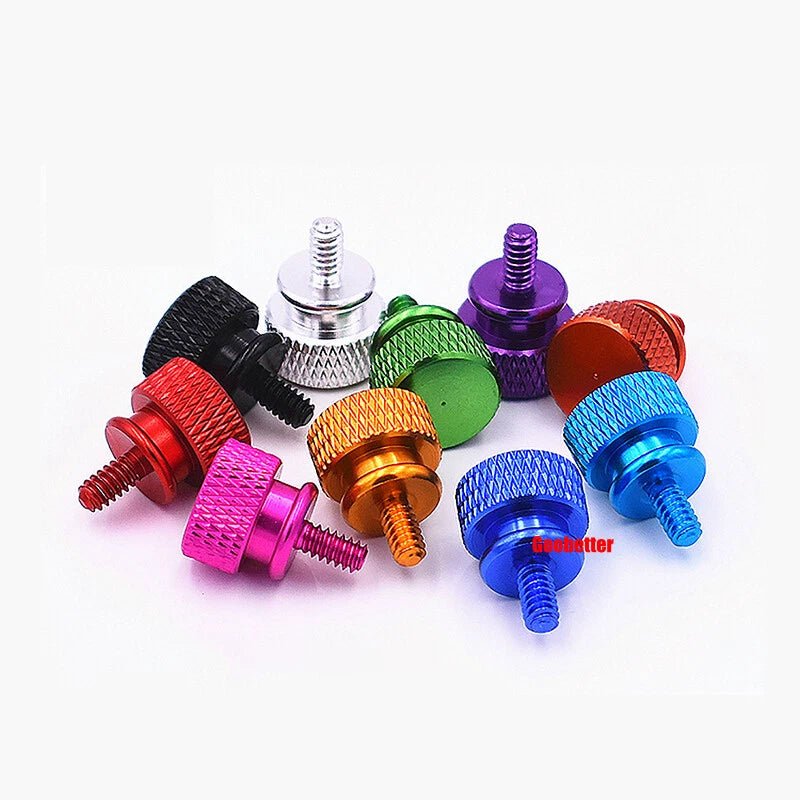 6 - 32 Colored Knurled Thumb Screws – Aluminum PC Case Hand Screws - HomeDIYer