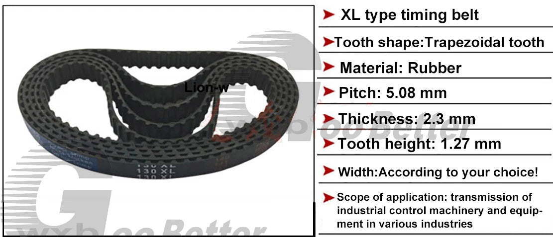 XL Rubber Timing Belts — 10mm Wide, 506XL to 1180XL | Replacement Drive Belts