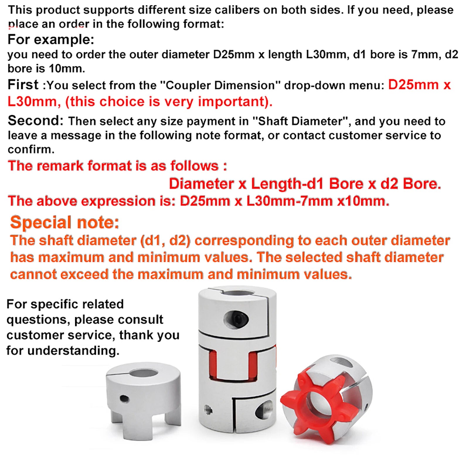 14/20mm CNC Shaft Coupler Flexible Coupling Spider Splined Jaw Plum Pumps/Motor