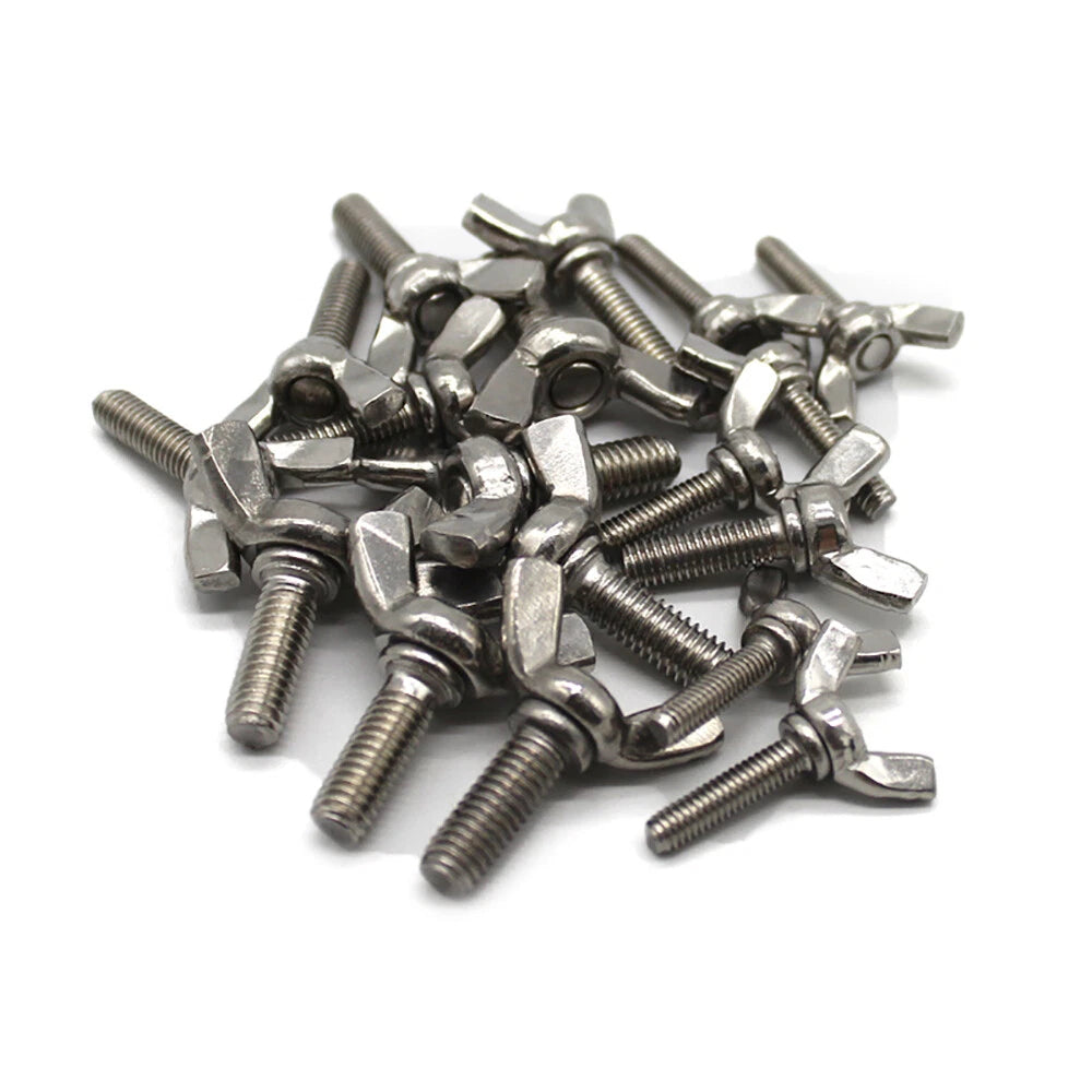 Butterfly Wing Bolts Screws Thumb Screws M4 M5 M6 Length 16mm Stainless Steel A2
