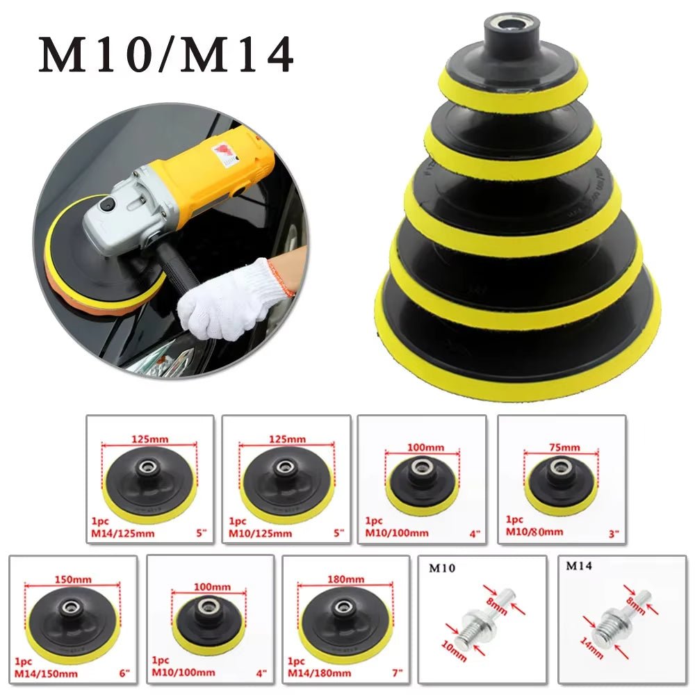 4/5/6/7 Inch Sanding Disc Backing Pad With 10/14mm Drill Rod Self - adhesive Sander Pad Electric Polishing Machine Accessories - HomeDIYer