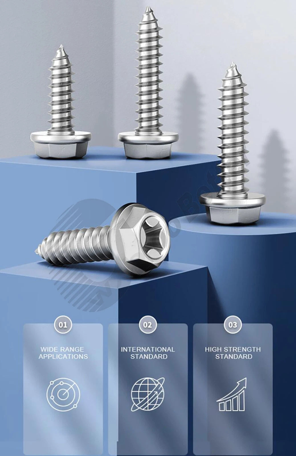 M3 M4 M5 M6 A2 Stainless Hex Flange Self Tapping Screws – Phillips Drive